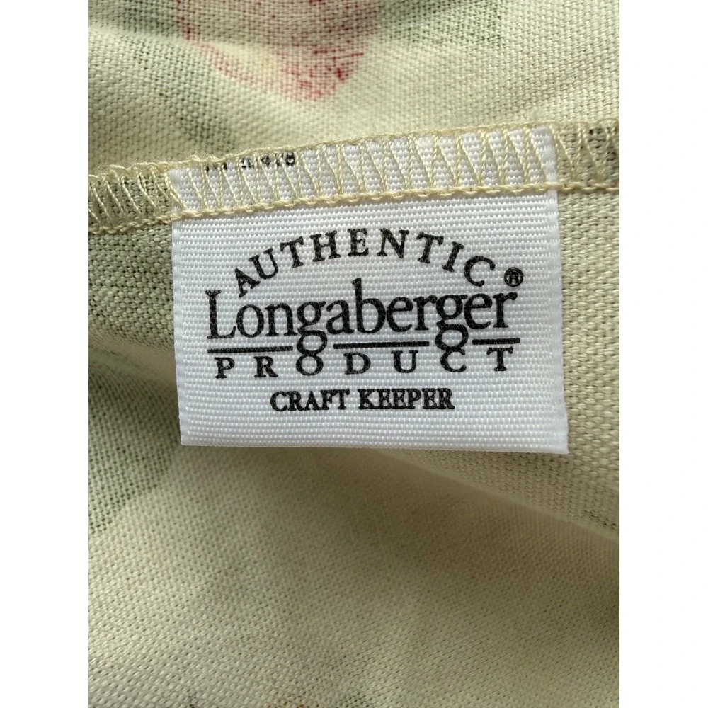 Longaberger Large Gathering Basket Fabric Liner Fruit Medley 16x10x11.5 Ruffled